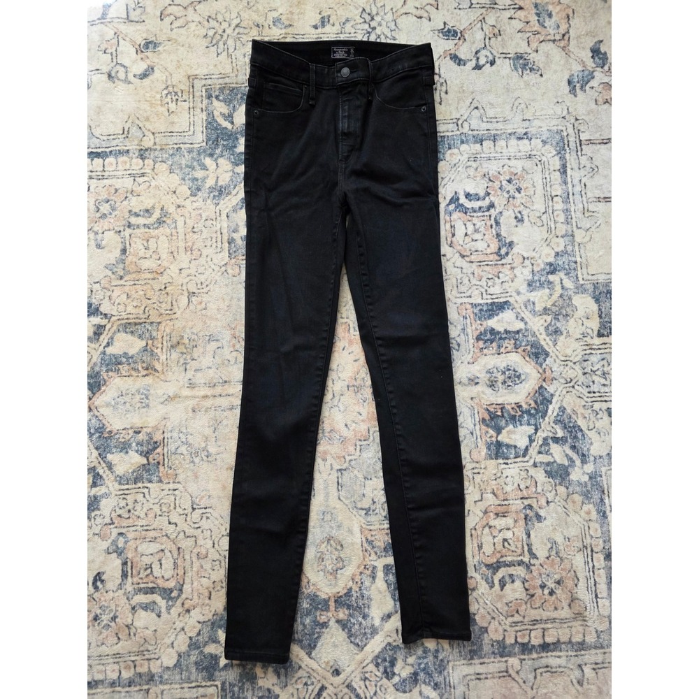 Abercrombie & Fitch Size 26 2L Black Denim‎ Simone High Rise Super Skinny Jeans